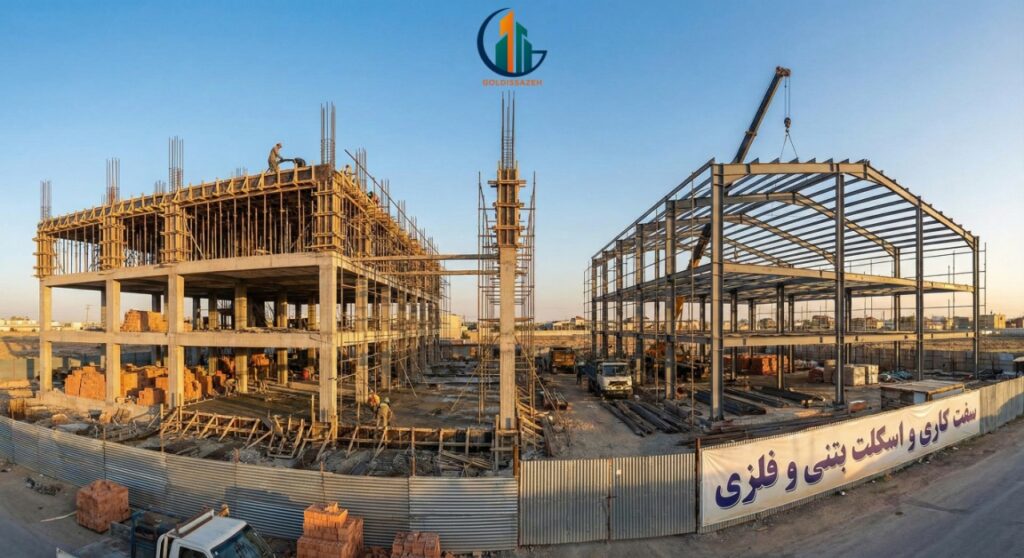 پیمانکاری ساختمان - اسکلت بتنی و فلزی