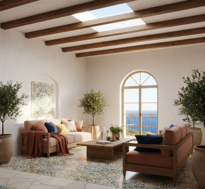 طراحی دکوراسیون داخلی مدیترانه‌ای