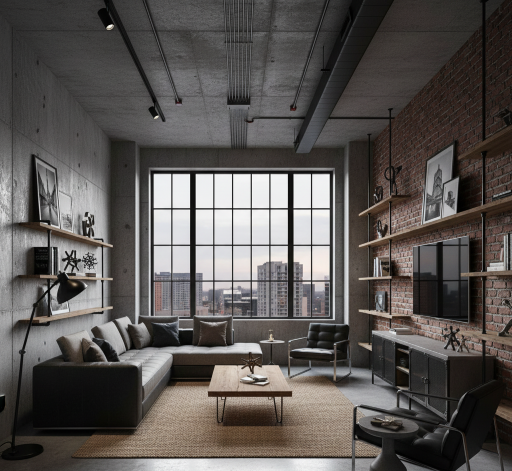 طراحی دکوراسیون داخلی نئواستیل صنعتی