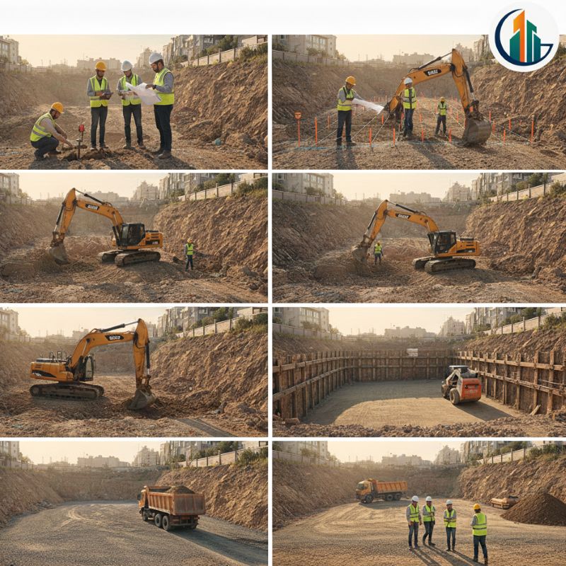 مراحل خاکبرداری