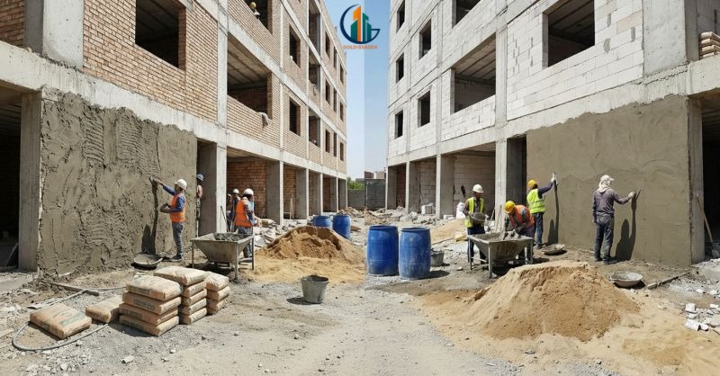 پیمان کاری - ملات و سیمان کاری