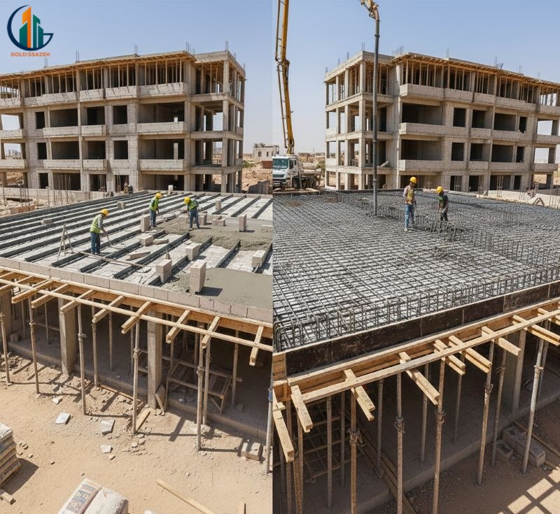 پیمانکاری - تیرچه بلوک یا بتن یکپارچه